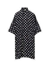 DOT FLOWER PRINT OVERSIZED BLOUSE