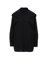 TA/PE SUPER VIYON TUSSER LARGE COLLAR BLOUSE