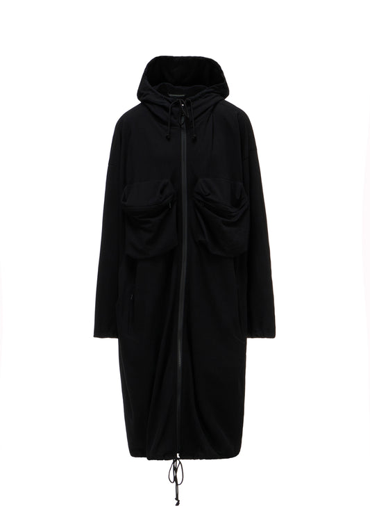 COTTON INLAY ZIPPER POCKET COAT