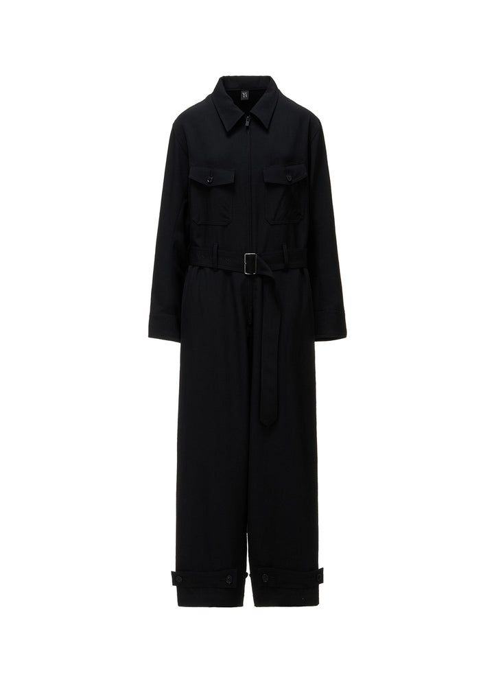 WOOL GABARDINE MILITARY OVERALLS