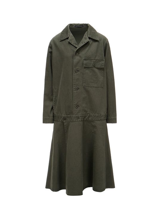 COTTON CHINO CLOTH BLOUSON DRESS