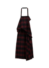 SHAGGY PLAID APRON DRESS