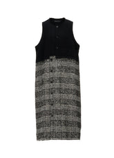 TWEED PLAID PANEL DRESS