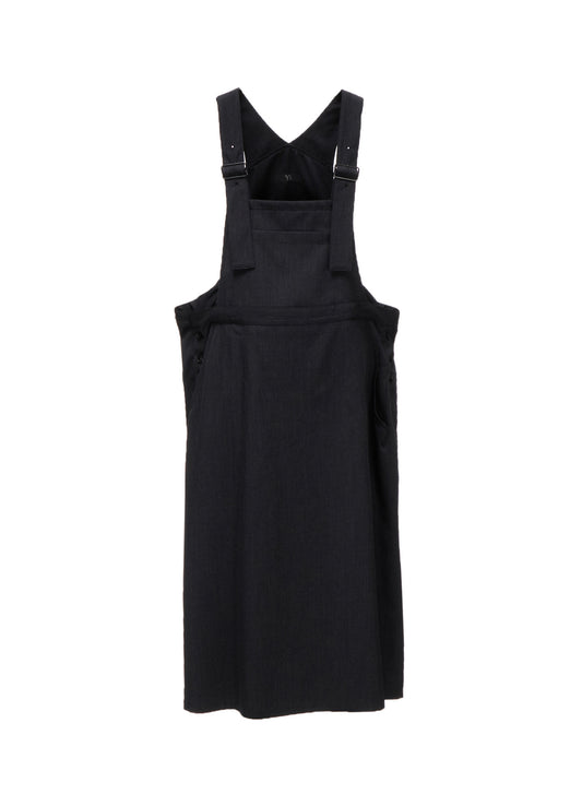WOOL GABARDINE SALOPETTE DRESS