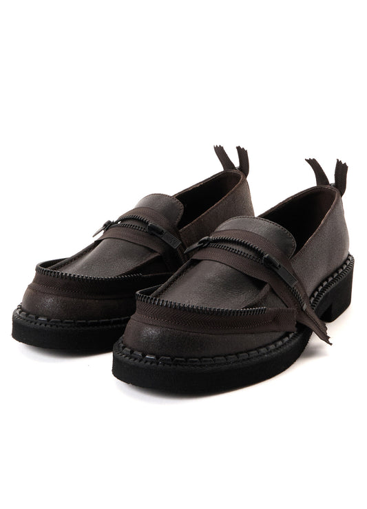 VINTAGE LEATHER ZIP LOAFERS