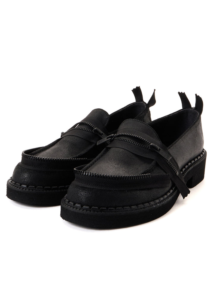 VINTAGE LEATHER ZIP LOAFERS
