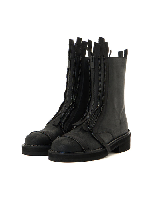 VINTAGE LEATHER ZIP BOOTS