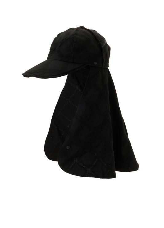 PLAID JACQUARD HEAT-SHIELDING CAPE CAP