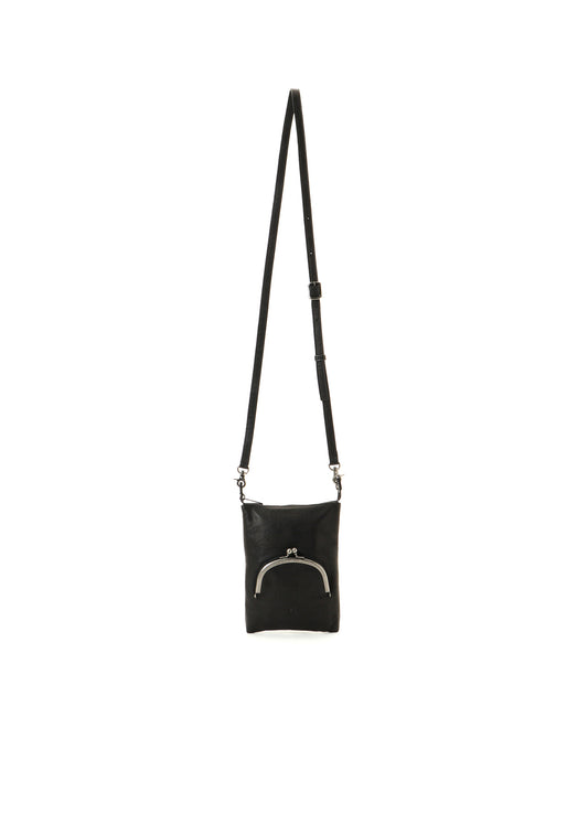 SOFT LEATHER METAL CLASP POCKET SHOULDER