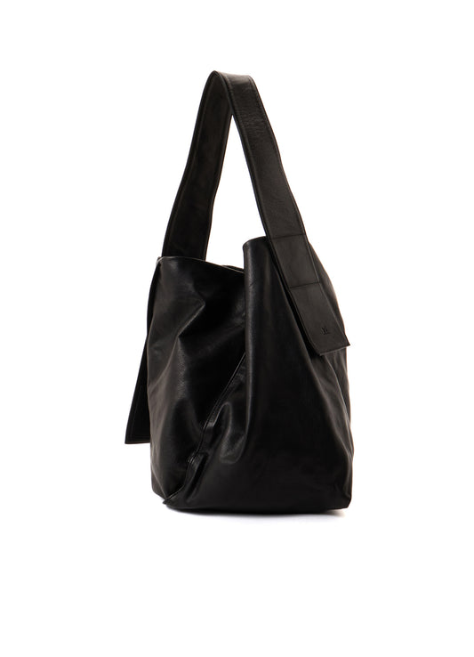 UNFINISHED LEATHER SHOULDER BAG