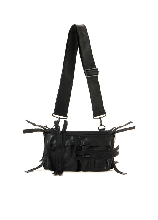 VINTAGE LEATHER ZIP MINI SHOULDER BAG