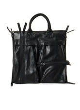 VINTAGE LEATHER ZIP HELMET BAG