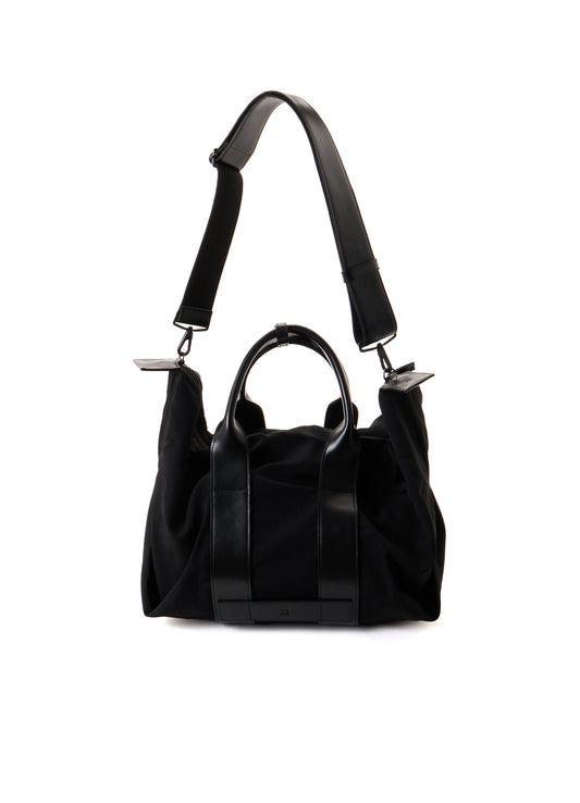 HARD TWISTED WOOL GABARDINE LARGE TOTE BAG
