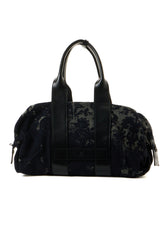 DENIM JACQUARD BOSTON BAG