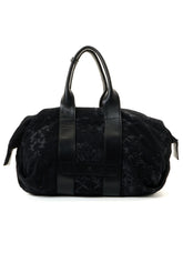 DENIM JACQUARD BOSTON BAG