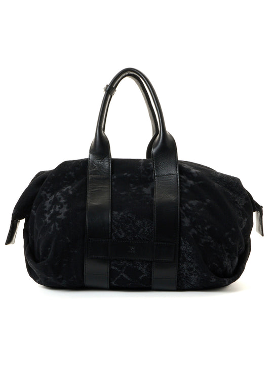 DENIM JACQUARD BOSTON BAG