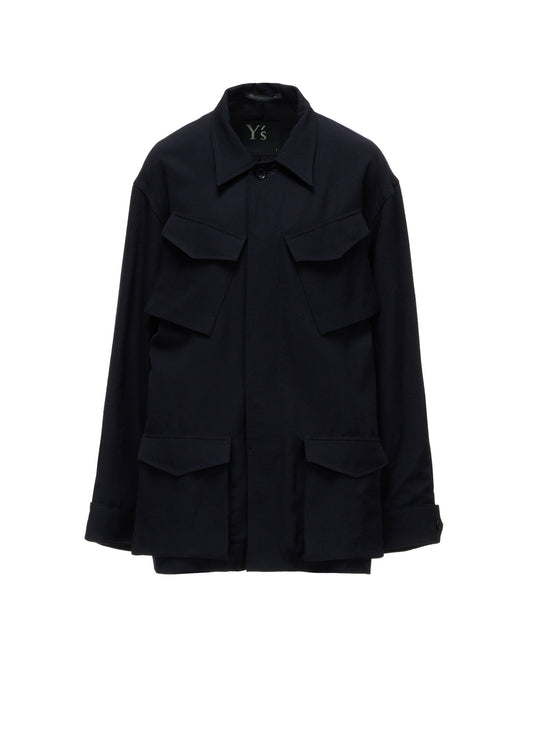 WOOL GABARDINE 4-POCKET JACKET