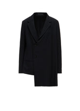 WOOL SERGE ASYMMETRIC JACKET