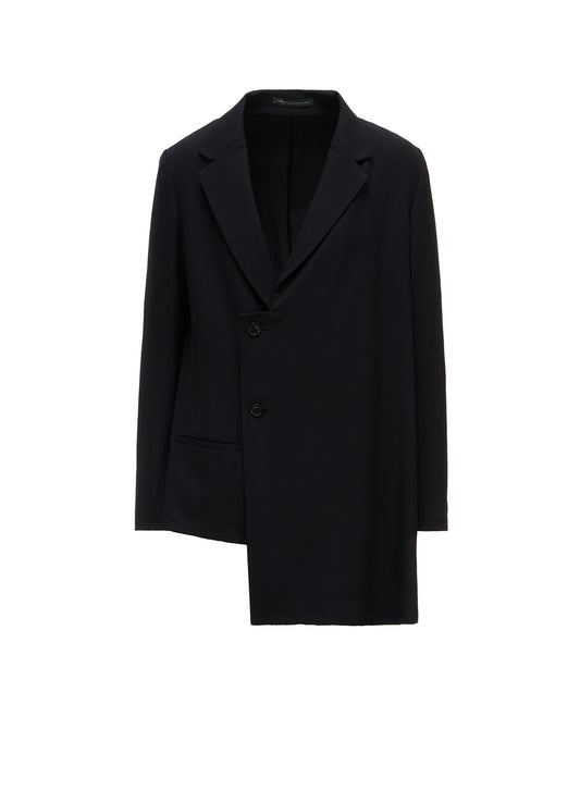 WOOL SERGE ASYMMETRIC JACKET
