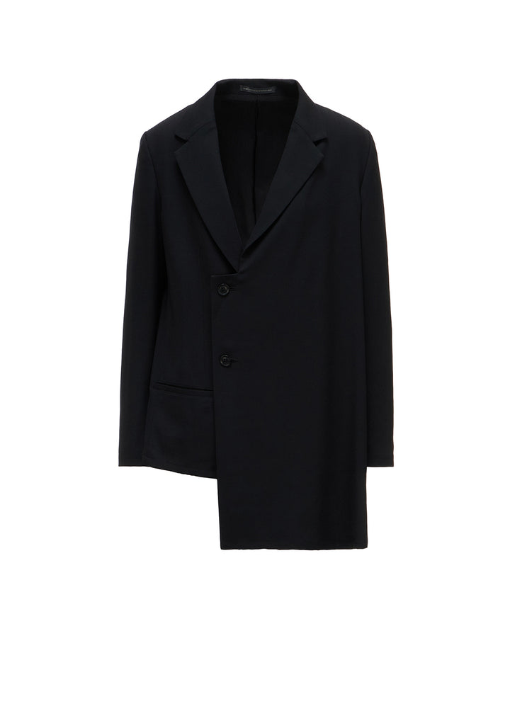 WOOL SERGE ASYMMETRIC JACKET