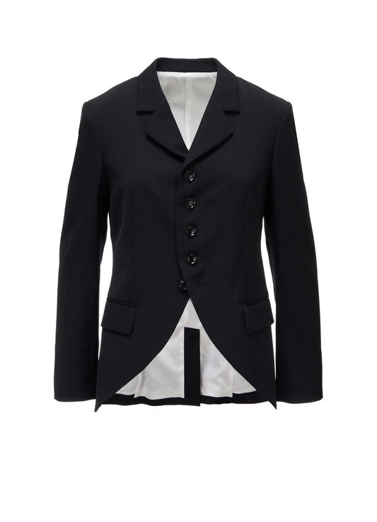 WOOL GABARDINE 5-BUTTON JACKET