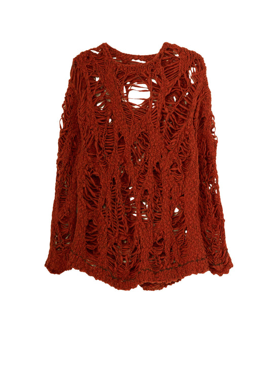 SUPER CHUNKY DISTORTED SLUB PULLOVER