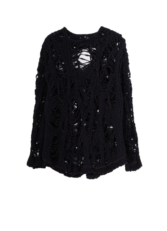 SUPER CHUNKY DISTORTED SLUB PULLOVER