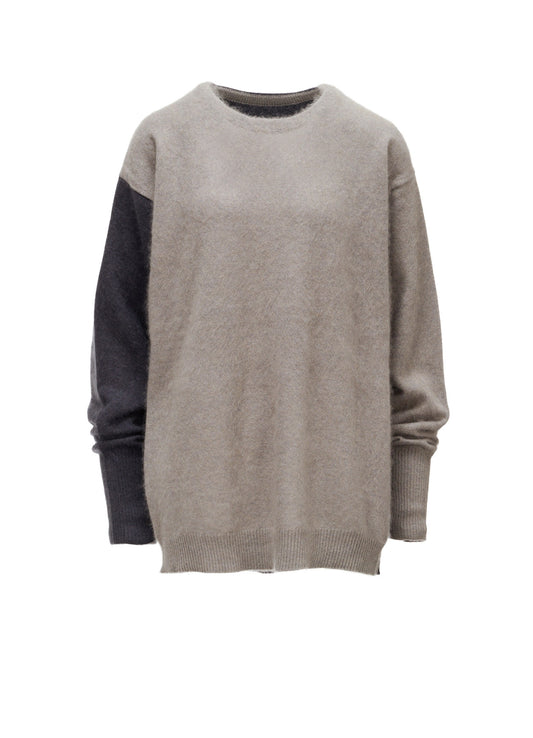 CASHMERE COLOR BLOCKING PULLOVER
