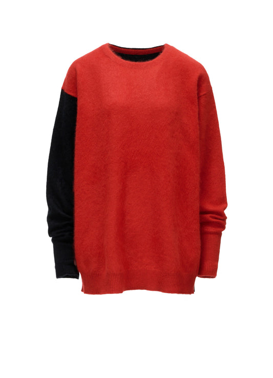 CASHMERE COLOR BLOCKING PULLOVER