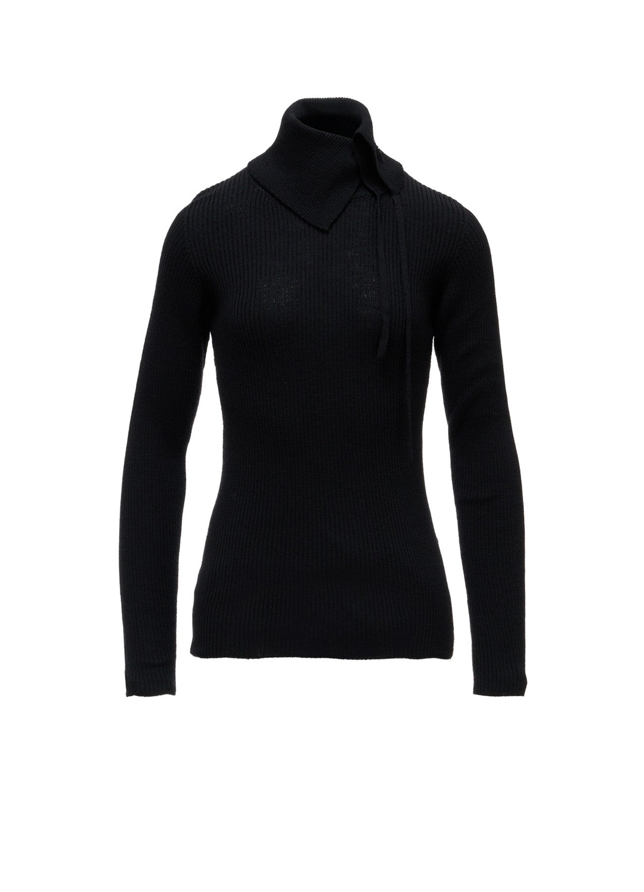 WOOL RIB 3-WAY BUTTON-UP HIGH NECK PULLOVER – THE SHOP YOHJI YAMAMOTO
