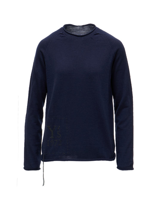 WOOL INTARSIA Y's LOGO PULLOVER