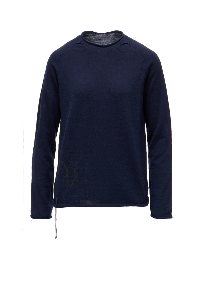 WOOL INTARSIA Y's LOGO PULLOVER