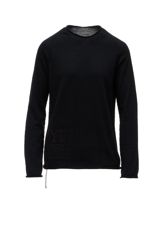 WOOL INTARSIA Y's LOGO PULLOVER