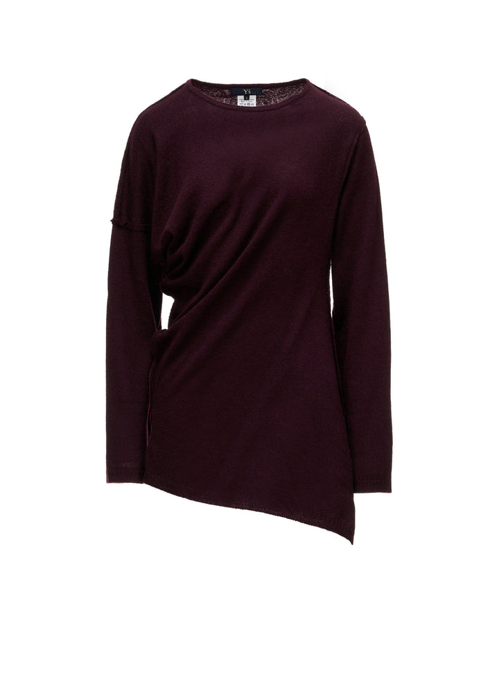 12G JERSEY TWISTED KNIT PULLOVER