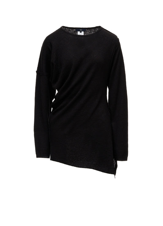 12G JERSEY TWISTED KNIT PULLOVER