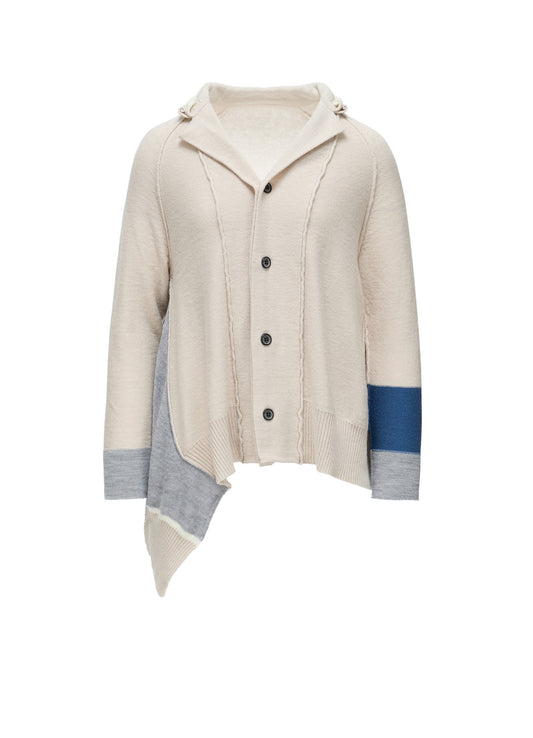 REVERSE JERSEY SIDE DRAPE JACKET