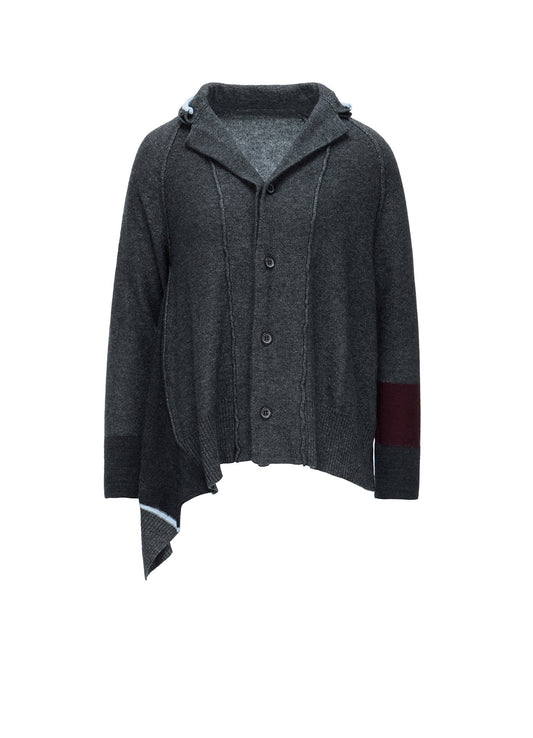 REVERSE JERSEY SIDE DRAPE JACKET