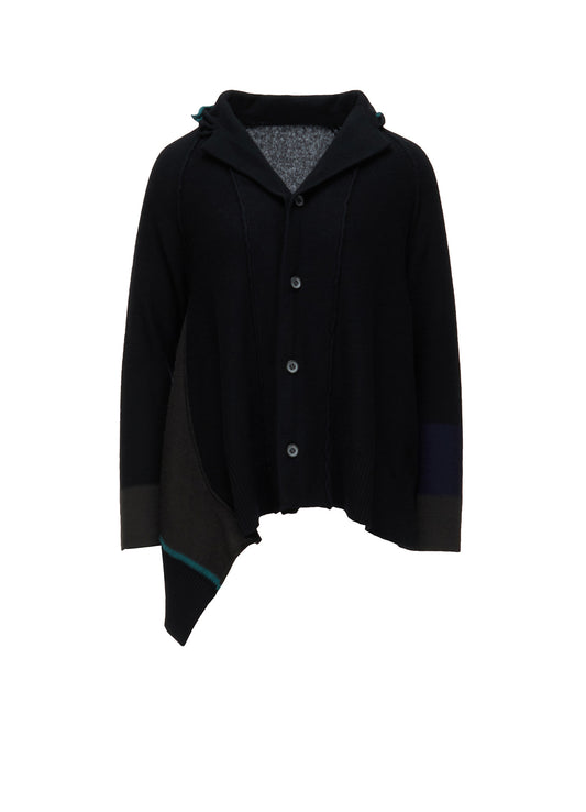 REVERSE JERSEY SIDE DRAPE JACKET