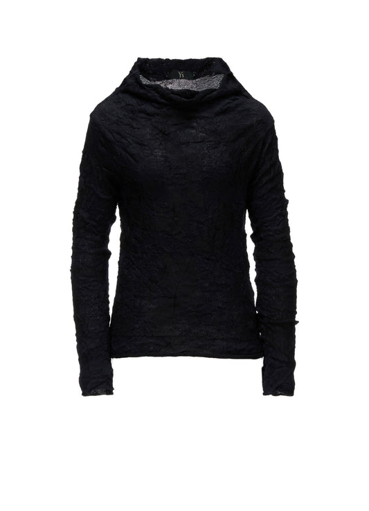 CRACKED PATTERN LINKS OFF NECK PULLOVER