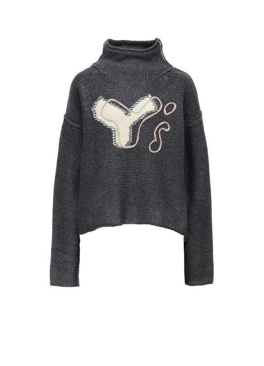 Y's LOGO KNIT PULLOVER