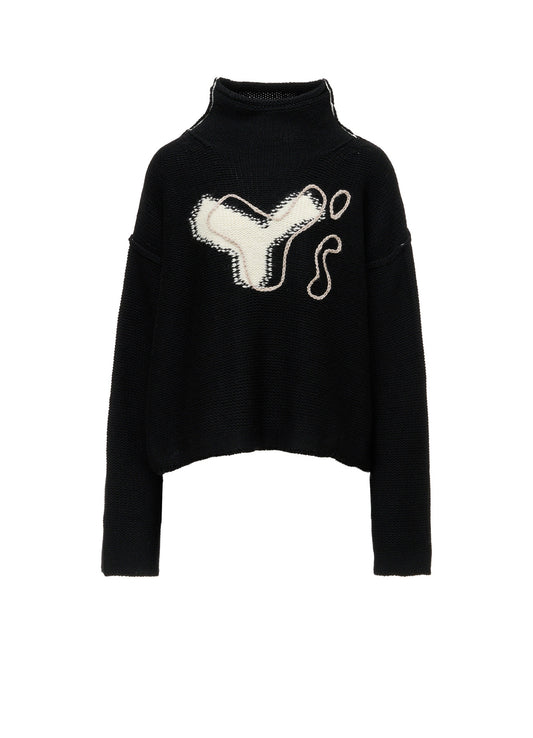 Y's LOGO KNIT PULLOVER