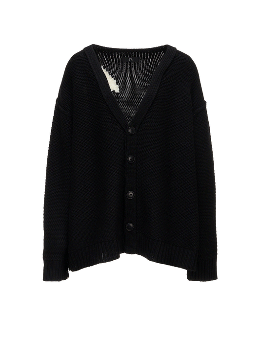 Y's LOGO KNIT CARDIGAN