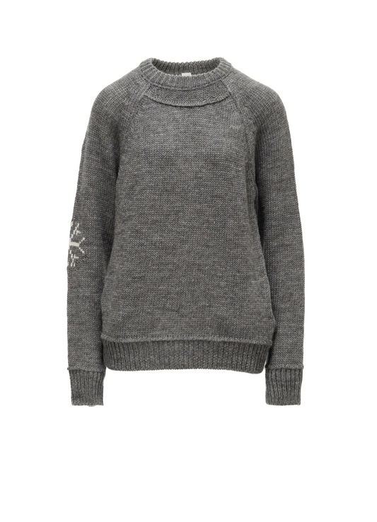 WOOL JERSEY INTARSIA PULLOVER