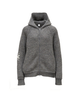 WOOL JERSEY INTARSIA HOODIE