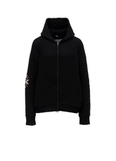 WOOL JERSEY INTARSIA HOODIE