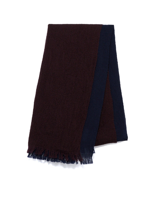 WOOL PLAIN WEAVE DOUBLE LAYER SCARF