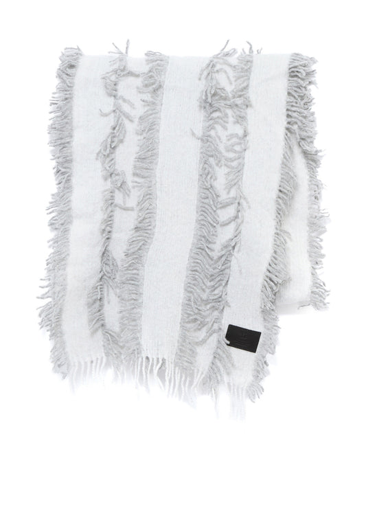 WOOL SATIN-WEAVE CUT STOLE