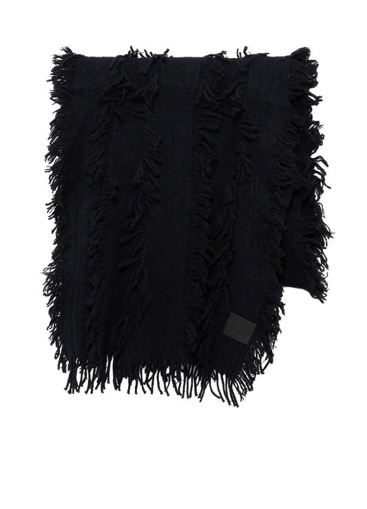 WOOL SATIN-WEAVE CUT STOLE