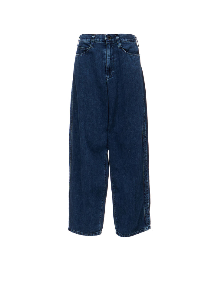 8OZ DENIM CHEMICAL WASH SIDE BRAID PANTS