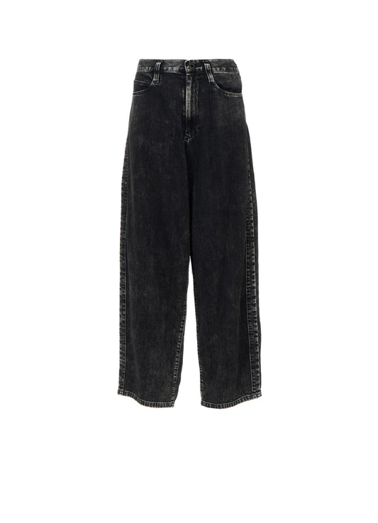 8OZ DENIM CHEMICAL WASH SIDE BRAID PANTS